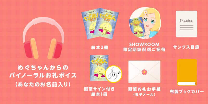 「はっぴーパトロール♪たくあんマン」絵本化プロジェクトのリターン