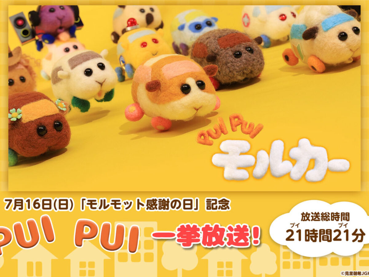 モルモット感謝の日に「PUI PUI モルカー」全話を21時間21分（プイプイ