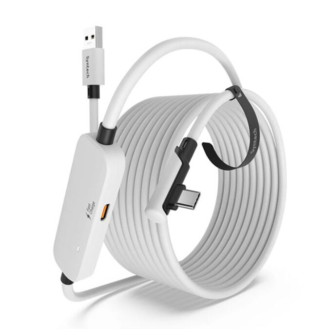 Meta Quest3でも有線データ通信と給電を両立「Syntech 急速充電