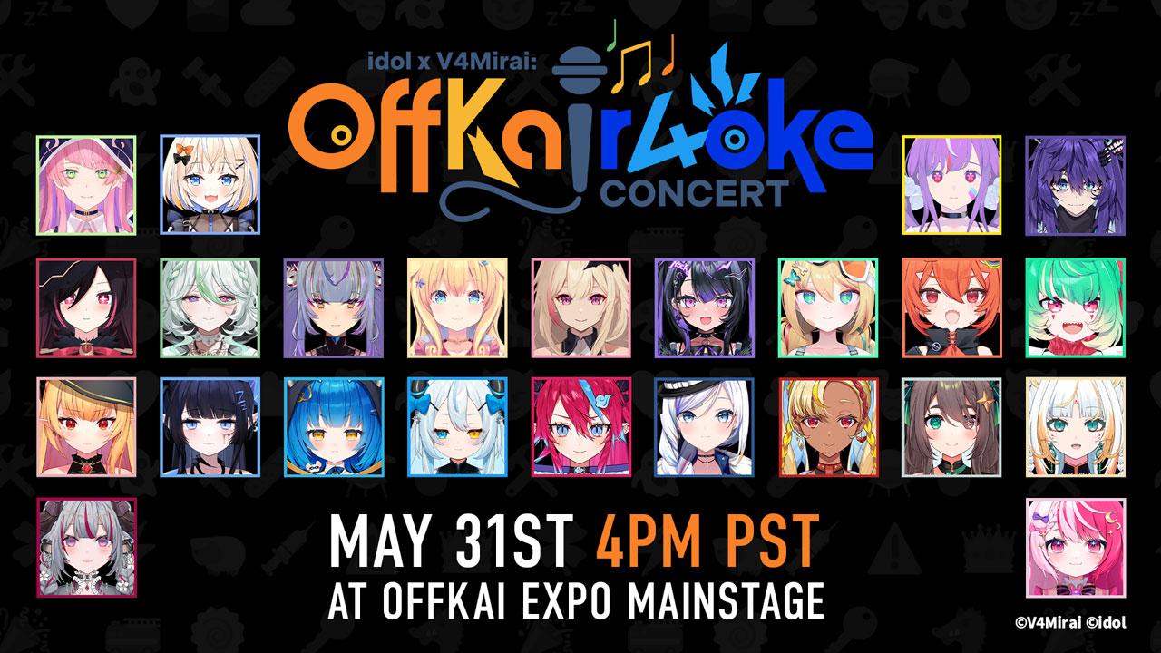 カリフォルニアで行われるVTuberイベント『OffKai Expo』にて、「V4Mirai」と「idol」が共同ライブを開催！