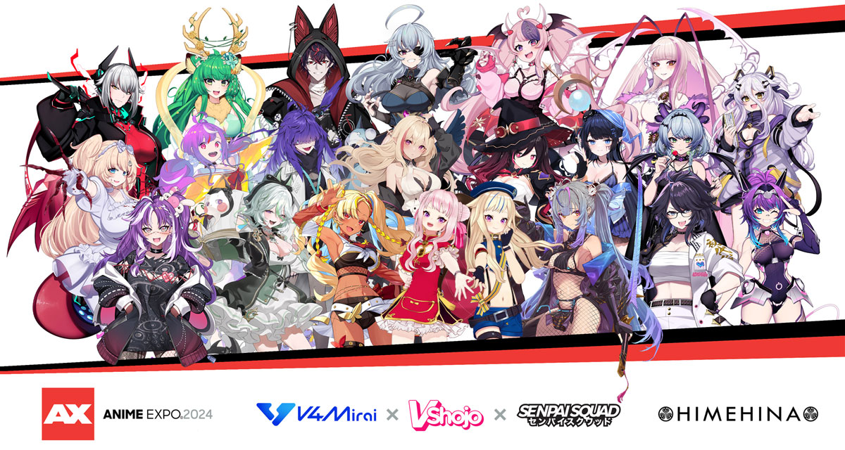 北米アニメイベント『Anime Expo 2024』に「V4Mirai × VShojo × Senpai Squad」と「HIMEHINA」がブース出展！