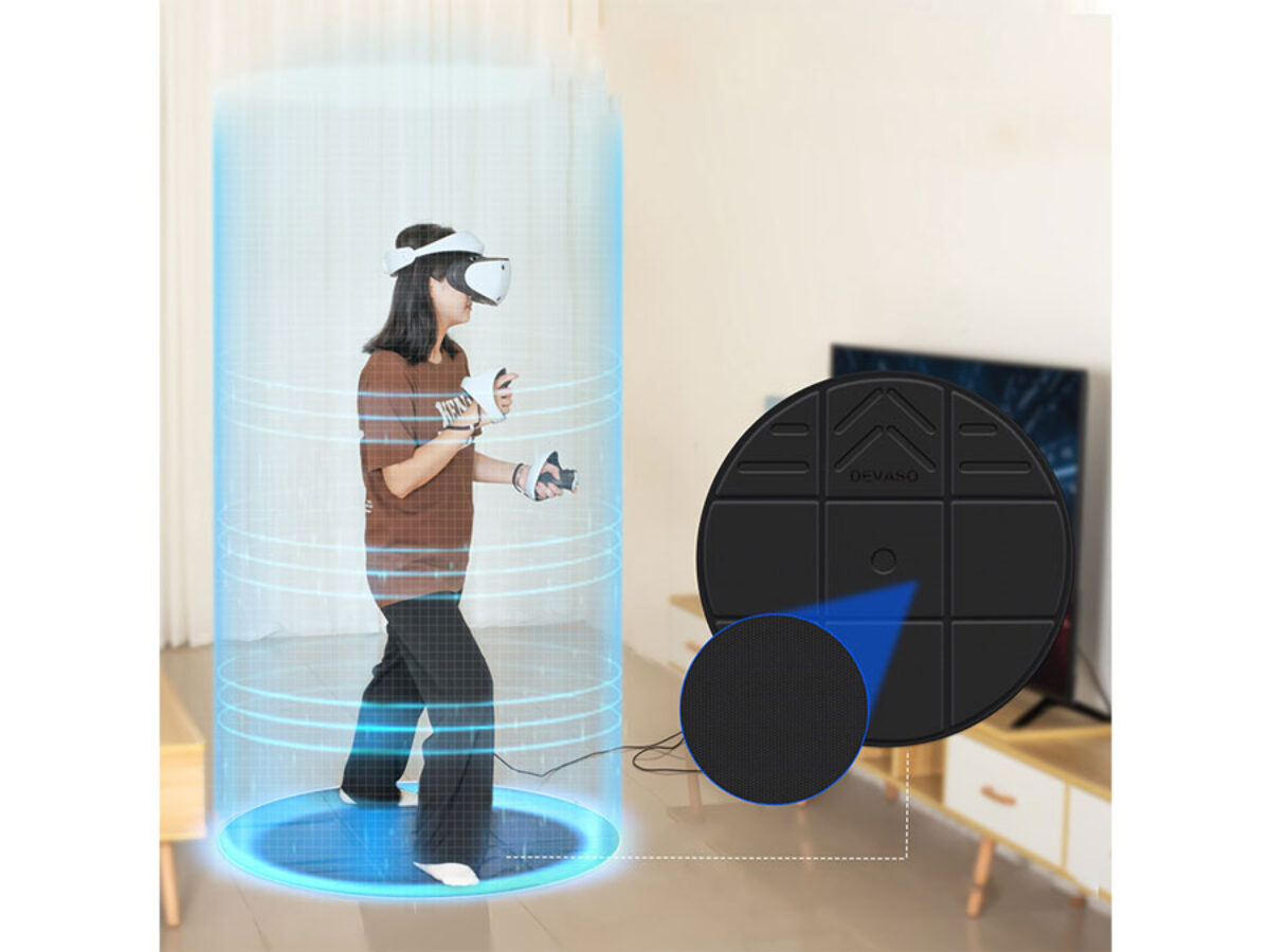 足裏の感覚で立ち位置と方向がわかる「VR 円形フロアマット」発売！
