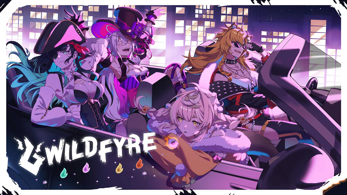 VTuberグループ「idol」から、idol-EN 第3期生が4人組ユニット"WILDFYRE"としてデビュー！