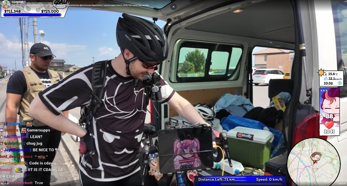 【CYCLETHON 4】登録者数300万人超の声優兼YouTuber「CDawgVA」、チャリティー配信で集まった約1億5千万円を「免疫不全財団」に全額寄付