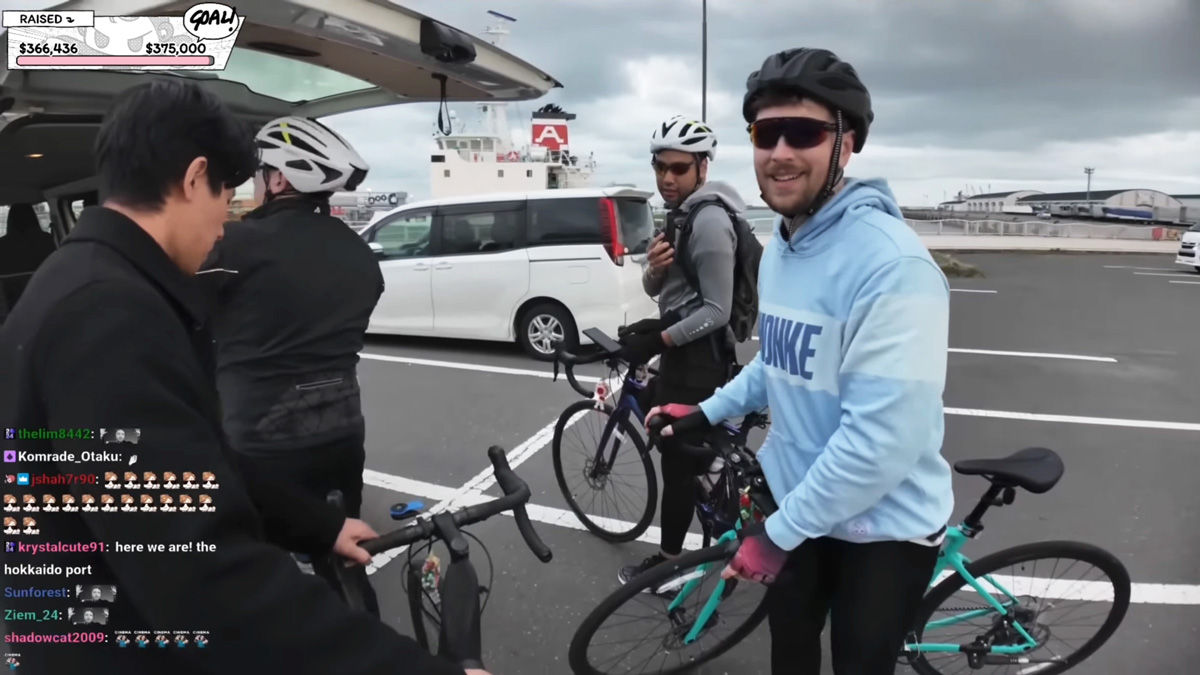 海外アニメYouTuber・CDawgVA、累計寄付額4億円超のチャリティ企画を4月5日より開催！青森から大阪まで1,300kmを自転車で縦断